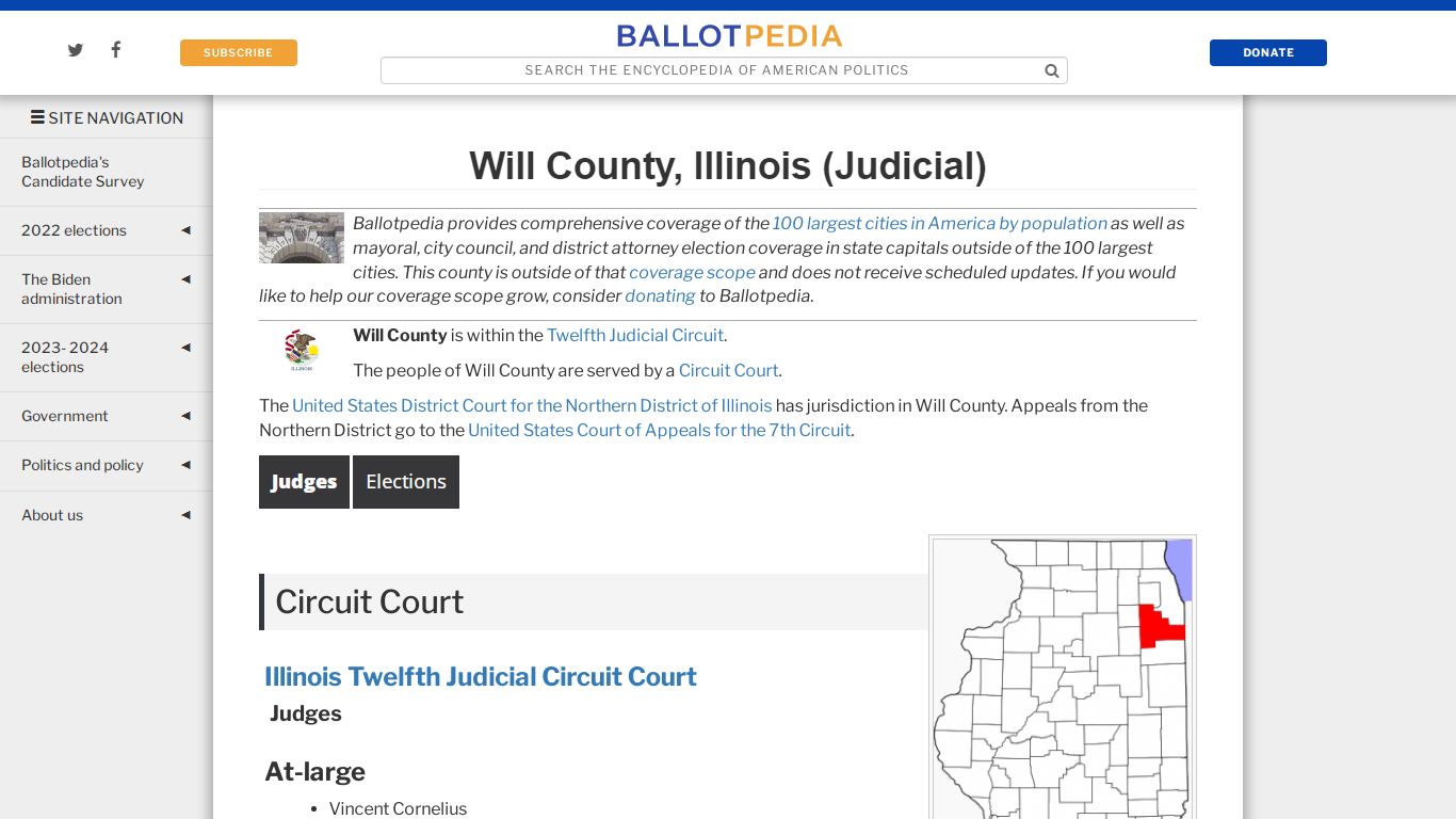 Will County, Illinois (Judicial) - Ballotpedia